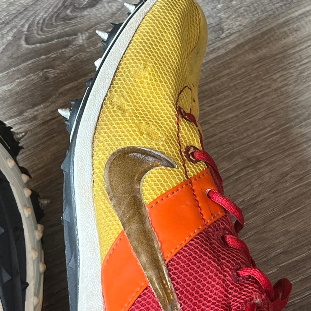Nike Bowerman KRM Track & Field Spikes NikeID Red Yellow Mens 9 UK 8 EU 42.5 - Picture 5 of 10